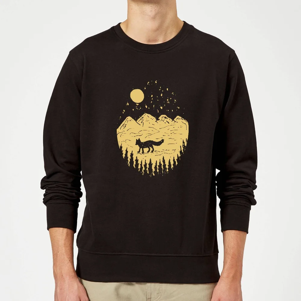 Moonlight Fox Adventure Sweatshirt - Black - S - Black Image 1