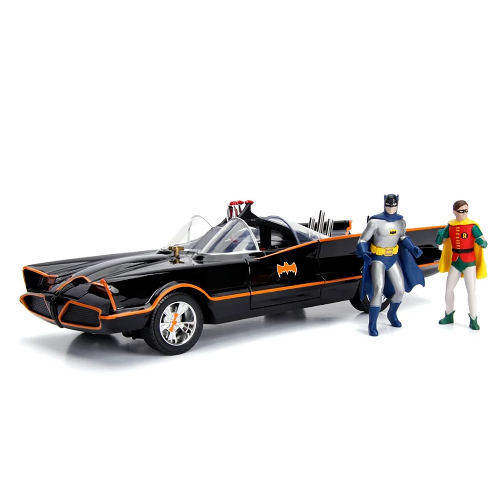 Jada Die Cast 1:18 1966 Batmobile with Figures and Lights Image 1