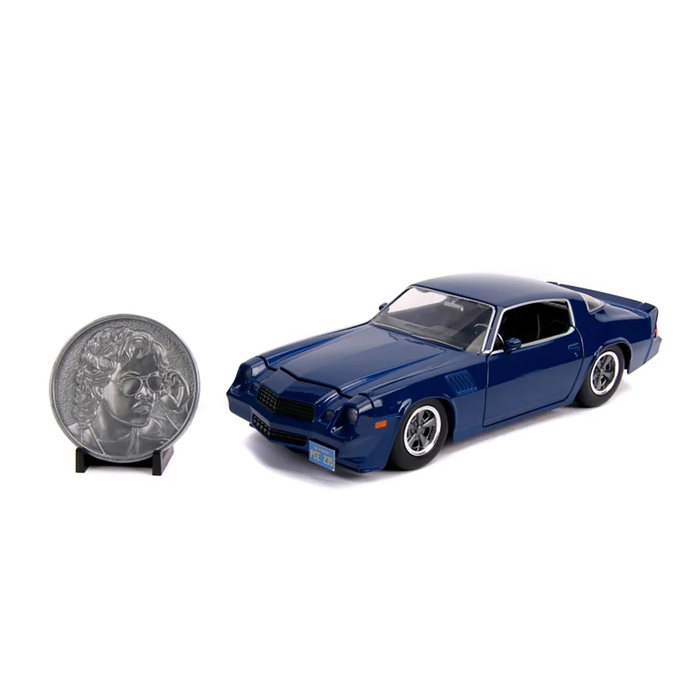 Jada Die Cast 1:24 Stranger Things Billy's Chevy Camaro with Collector's Coin Image 1