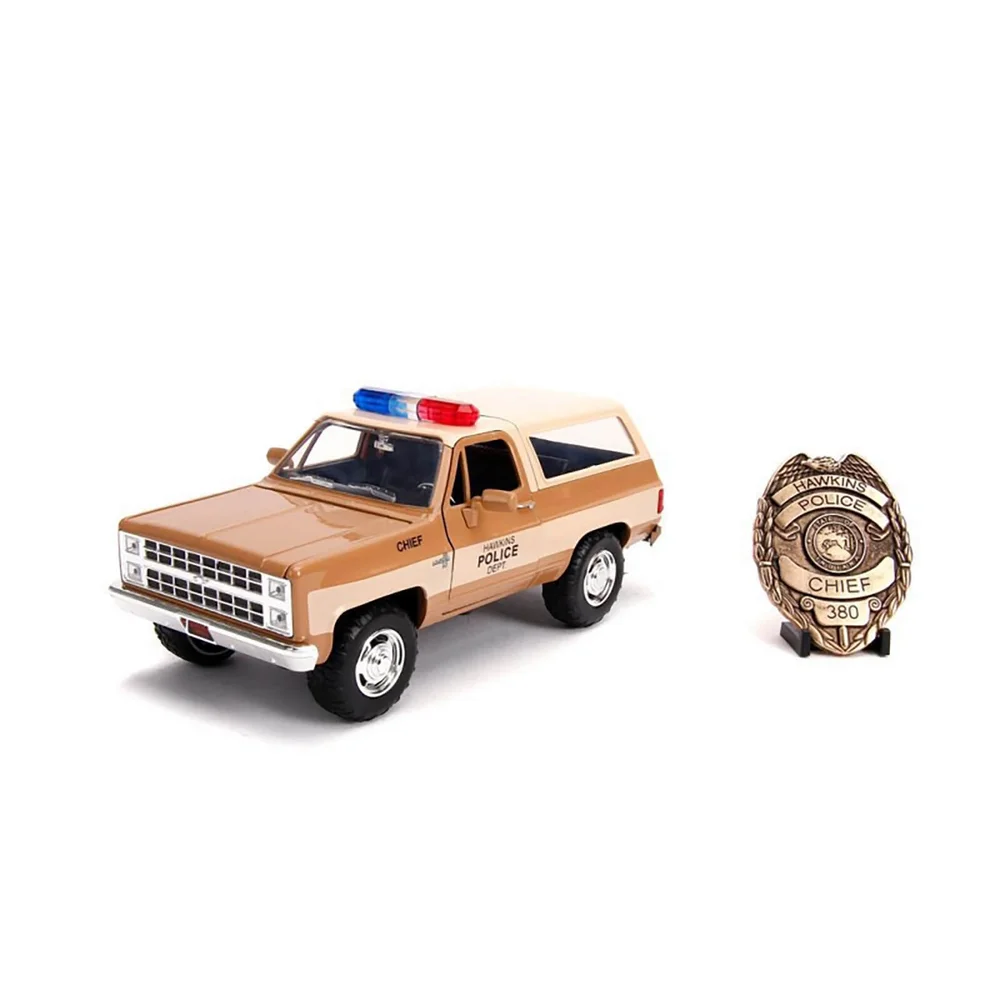 Jada Die Cast 1:24 Stranger Things Hopper's Chevy Blazer with Sheriff's Badge Image 1