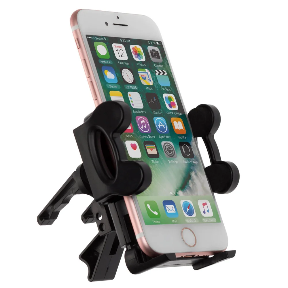 Kit Essentials Car Smartphone Holder Vent Fit - Black Image 1