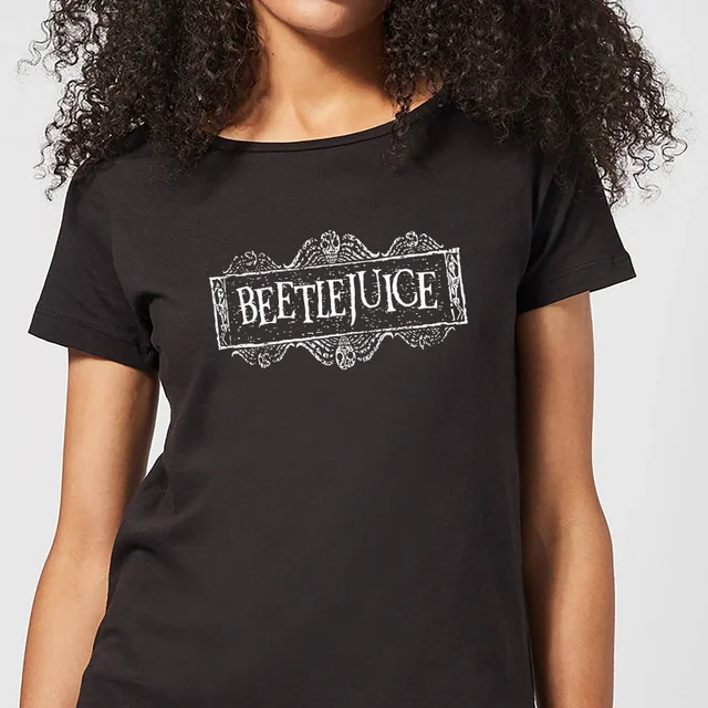 Beetlejuice White Logo Women's T-Shirt - Black