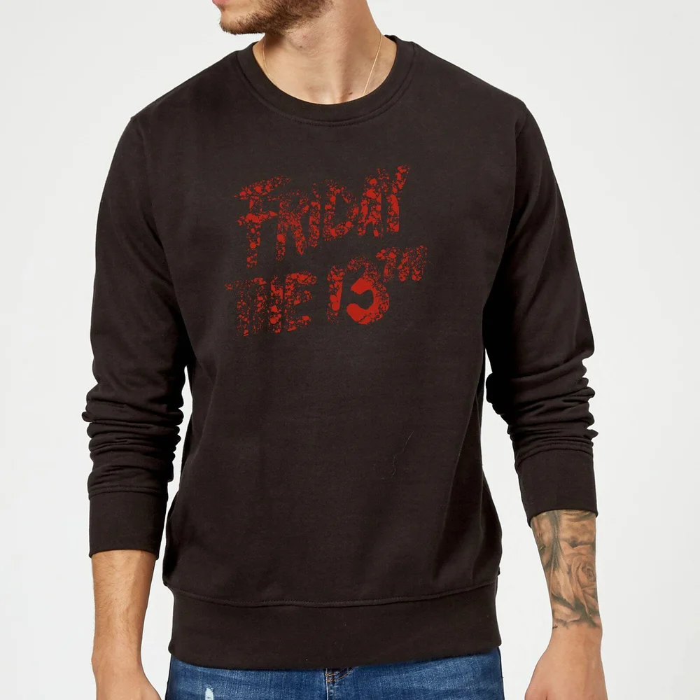 Friday the 13th Logo Blood Sweatshirt - Black - S Image 1