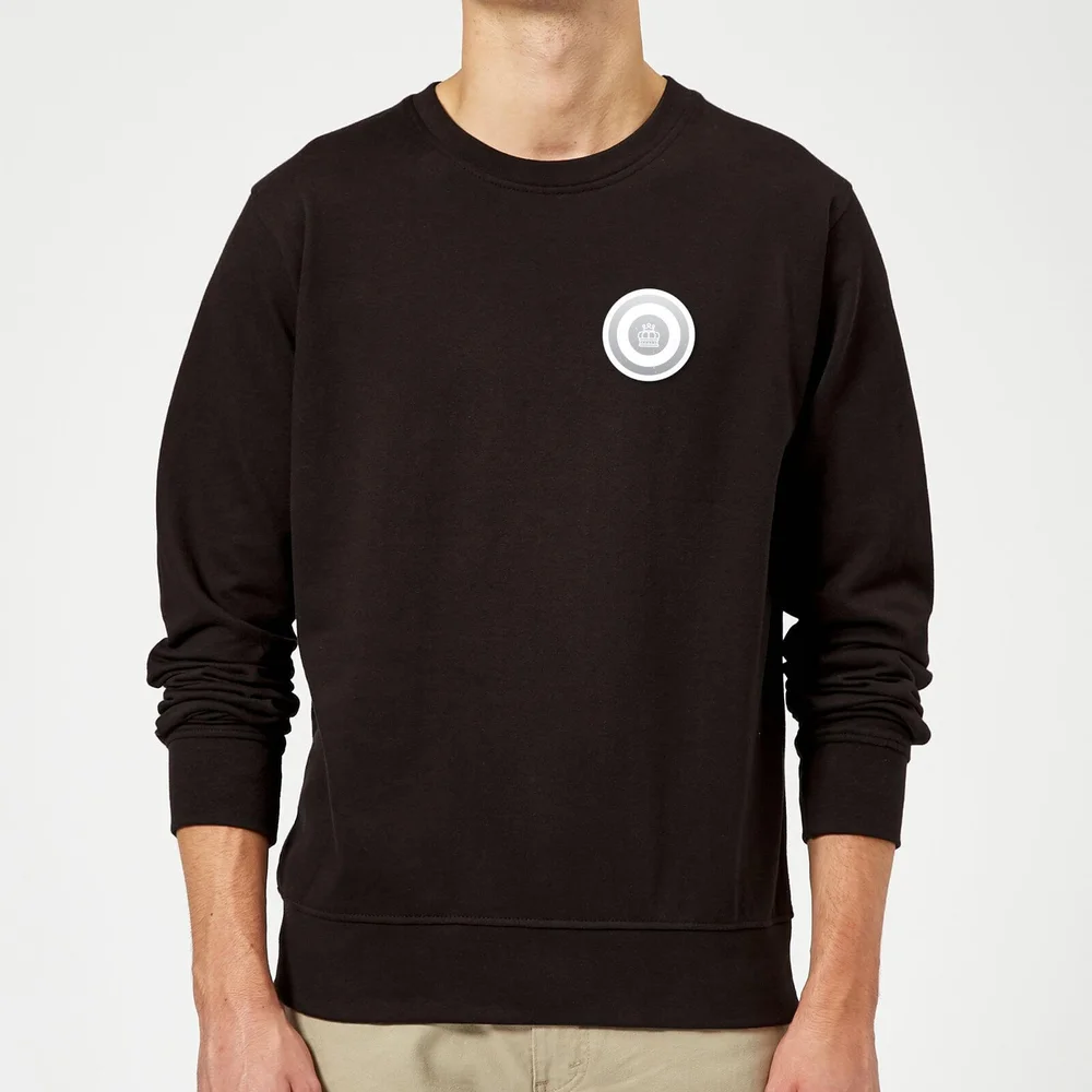 White Checker Pocket Print Sweatshirt - Black - S - Black Image 1