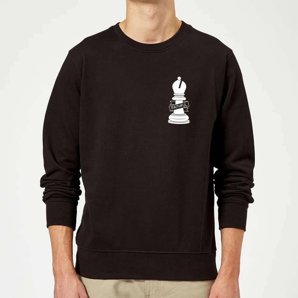 Faithful Pocket Print Sweatshirt - Black - S - Black Image 1