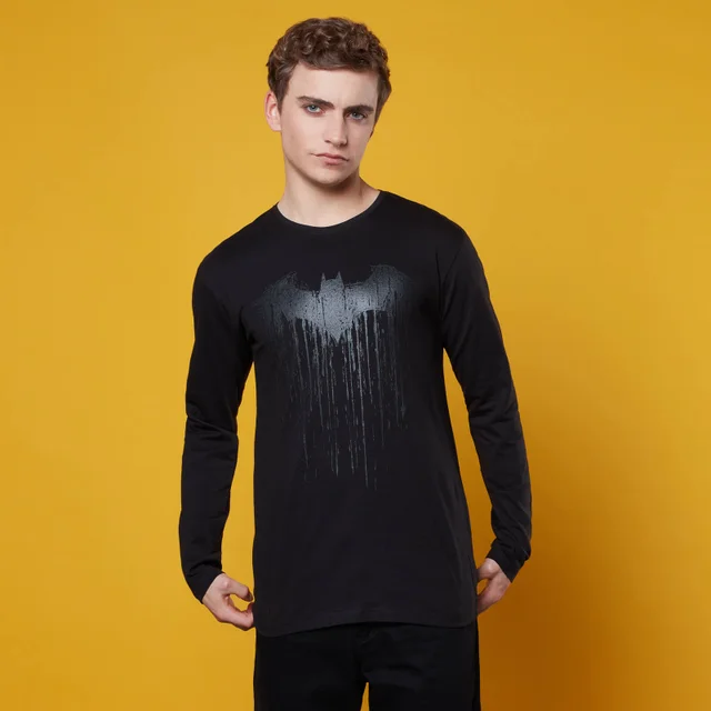 Batman Skull Long Sleeved T-Shirt - Black