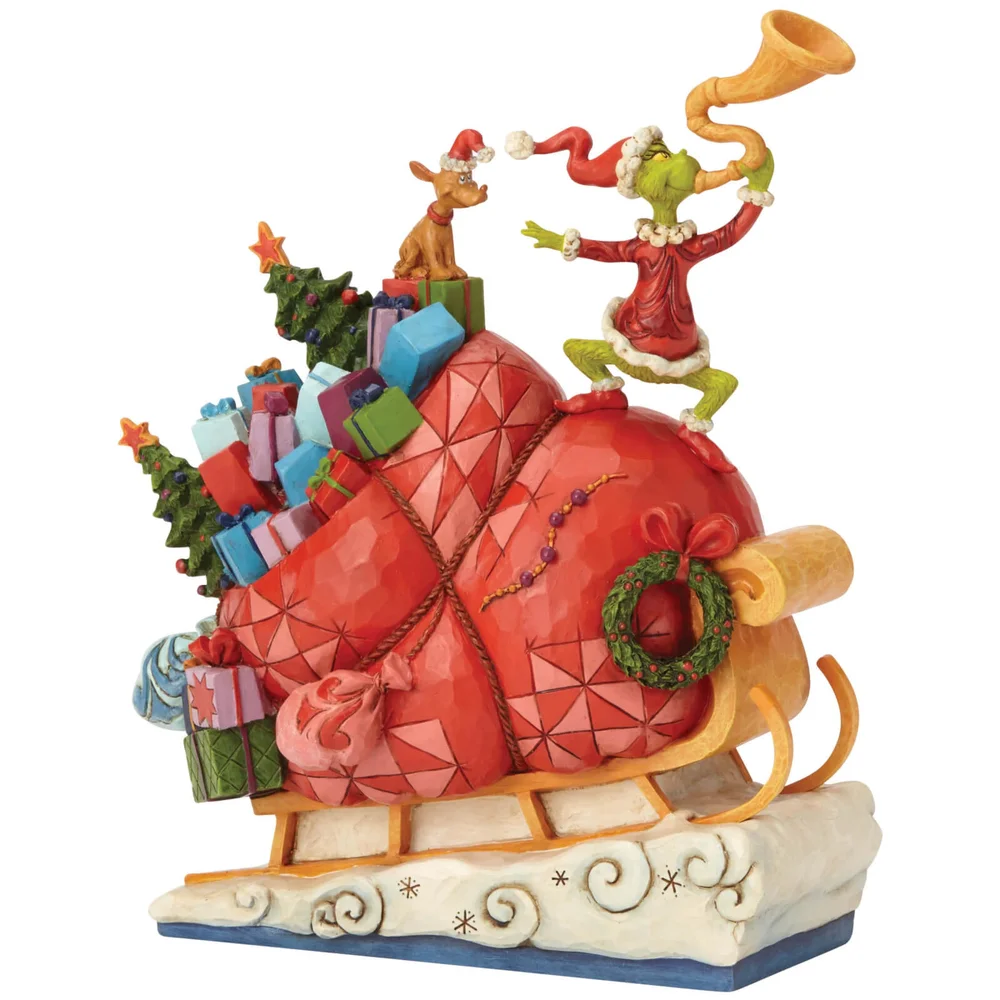 The Grinch By Jim Shore Grinch on Sleigh Figurine Image 1