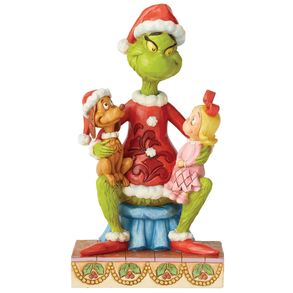 The Grinch By Jim Shore Grinch with Cindy and Max Figurine Image 1
