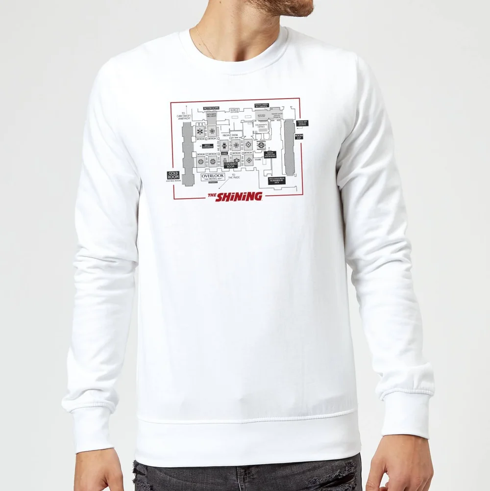 The Shining Floor Plan Sweatshirt - White - S Image 1