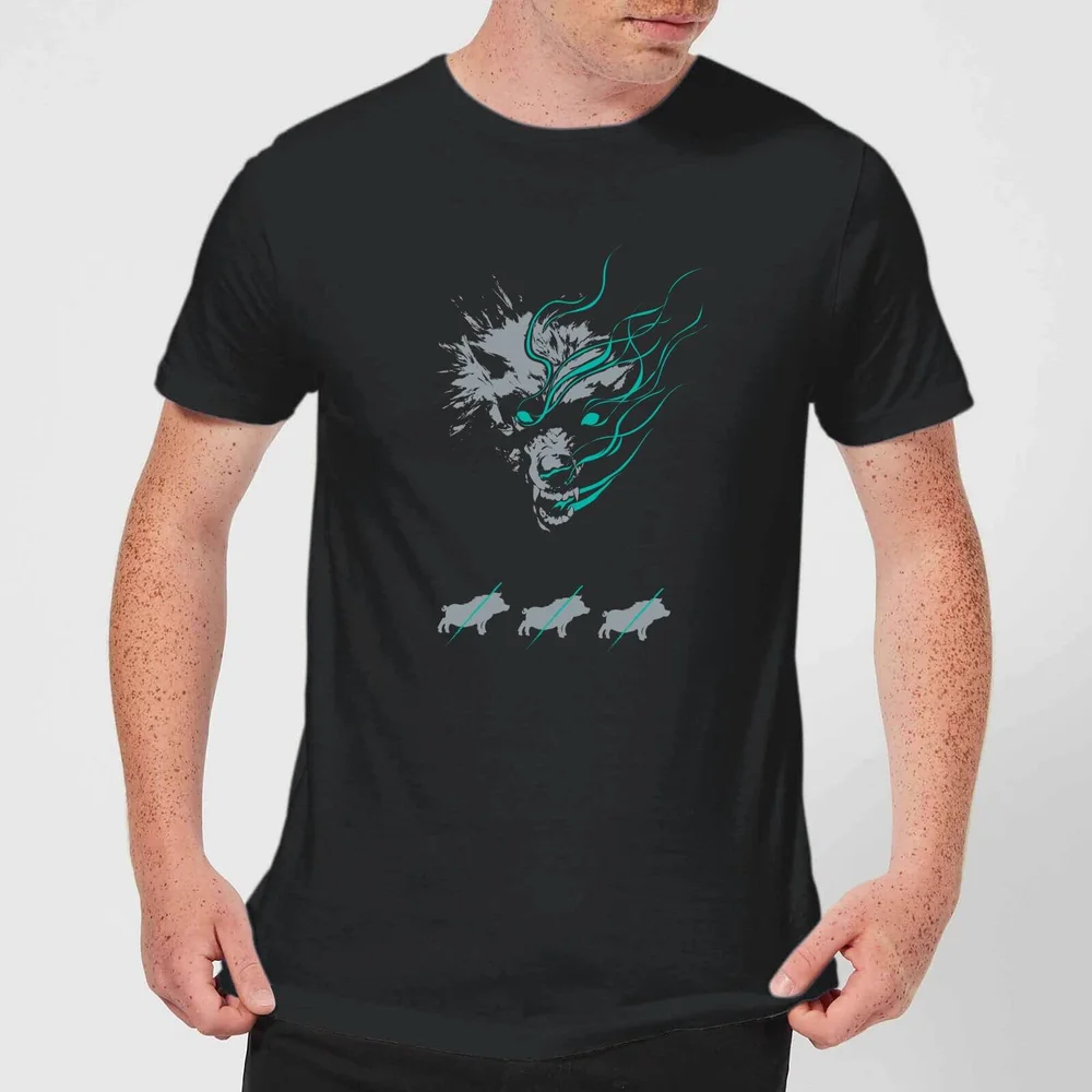 Magic The Gathering Throne of Eldraine Big Bad Wolf Men's T-Shirt - Black - S Image 1