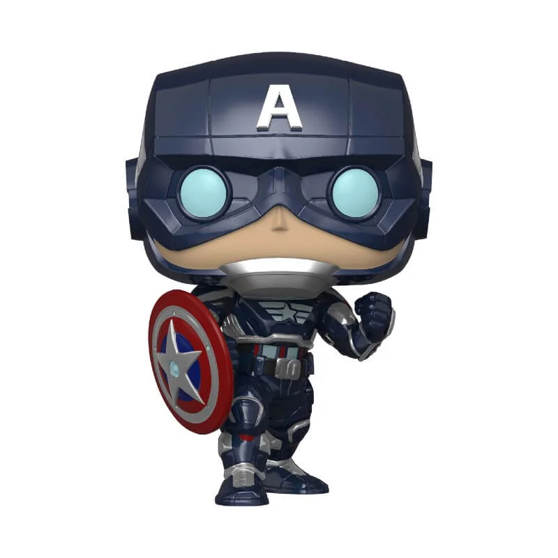 Marvel Avengers Game Captain America (Stark Tech Suit) Pop! Vinyl Figure Image 1