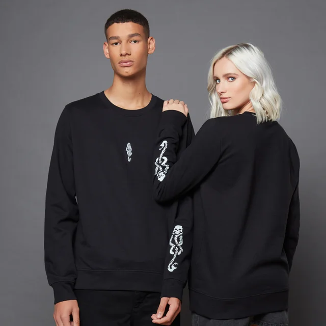 Harry Potter The Dark Arts The Dark Mark Tattoo Sweatshirt With Embroidery- Black
