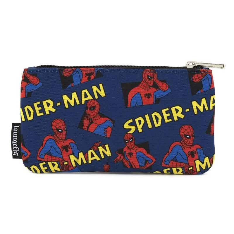 Loungefly Marvel Spiderman Aop Nylon Pouch Image 1