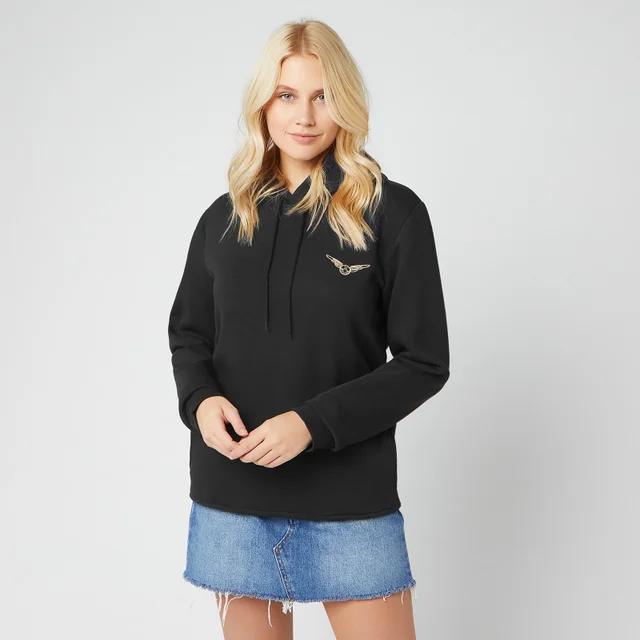 Harry Potter Golden Snitch Unisex Embroidered Hoodie - Black