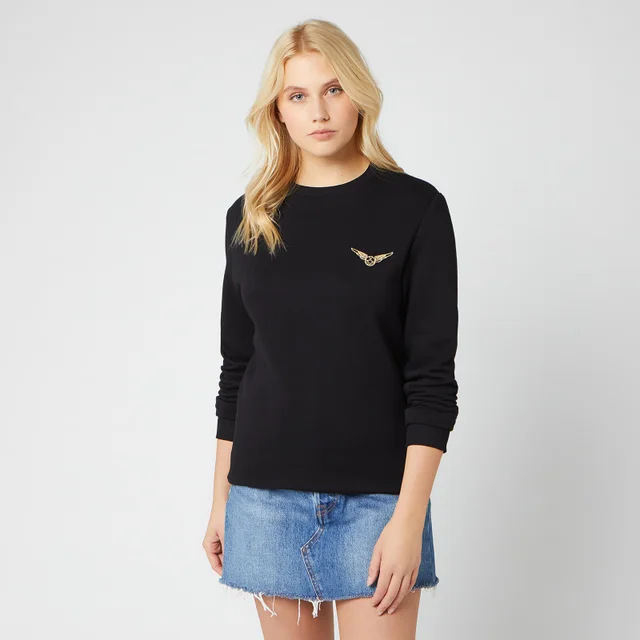 Harry Potter Golden Snitch Unisex Embroidered Sweatshirt - Black