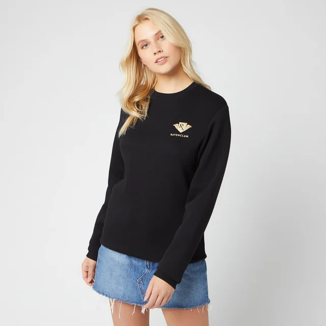 Harry Potter Ravenclaw Unisex Embroidered Sweatshirt - Black