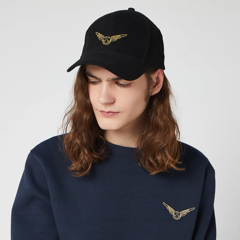 Harry Potter Golden Snitch Embroidered Cap - Black Image 1