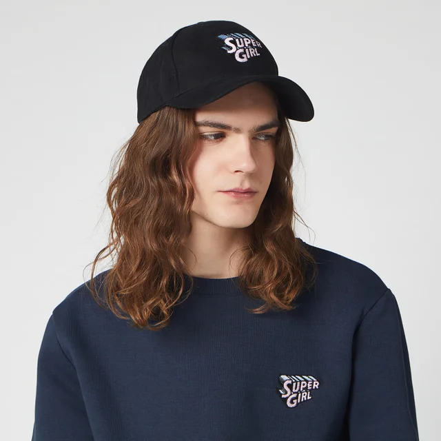 DC Super Girl Embroidered Cap - Black