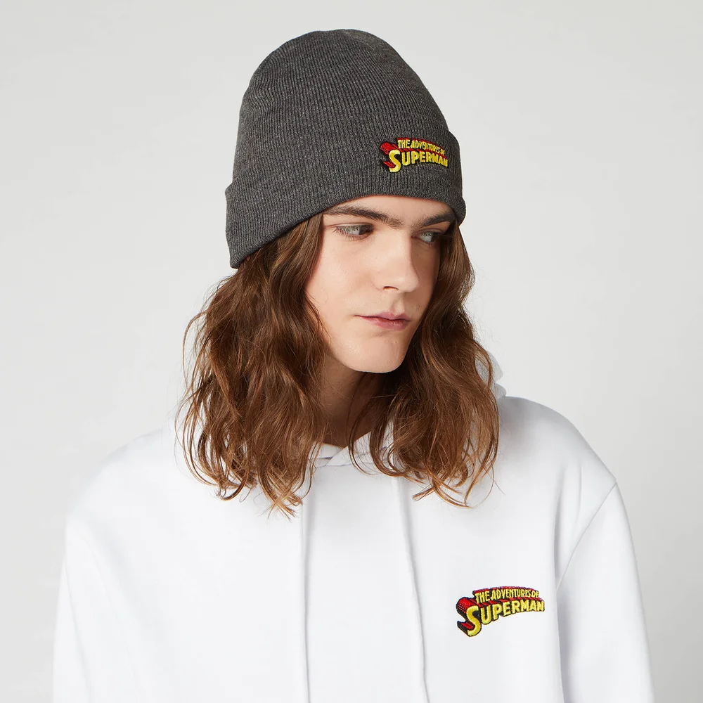 DC Superman Beanie Hat - Charcoal Image 1