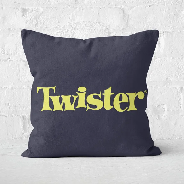Twister Black Square Cushion