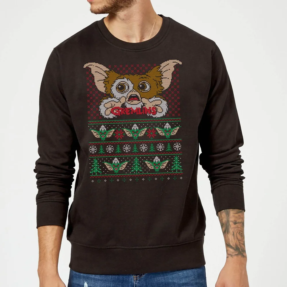 Gremlins Ugly Knit Christmas Sweater - Black - S Image 1