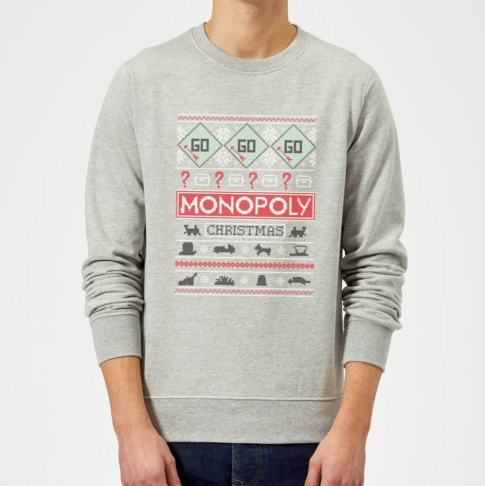 Monopoly Christmas Sweater - Grey - S Image 1