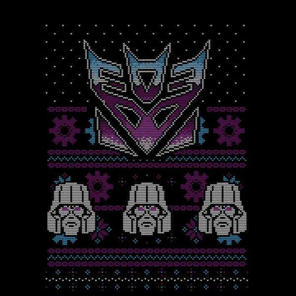 Decepticons Classic Ugly Knit Christmas Sweater - Black