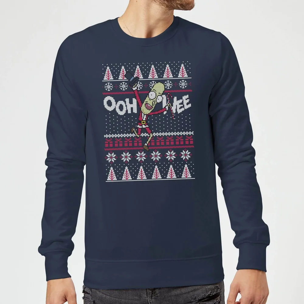Rick and Morty Ooh Wee Christmas Sweater - Navy - S Image 1