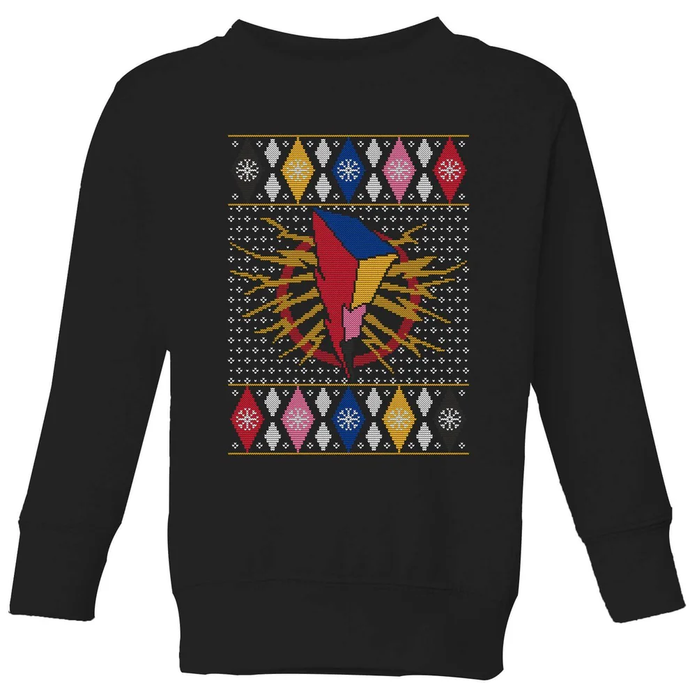 Power Rangers Kids' Christmas Sweater - Black - 3-4 Years Image 1