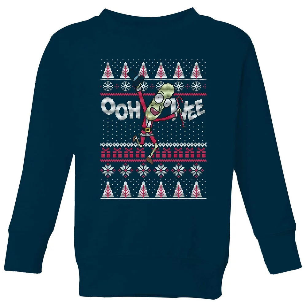 Rick and Morty Ooh Wee Kids' Christmas Sweater - Navy - 9-10 Years Image 1