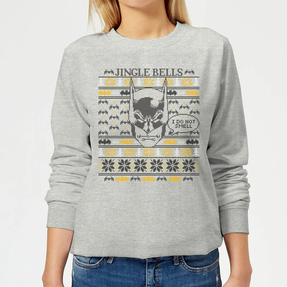 Batman I Do Not Smell Women's Christmas Sweater - Grey - 3XL Image 1