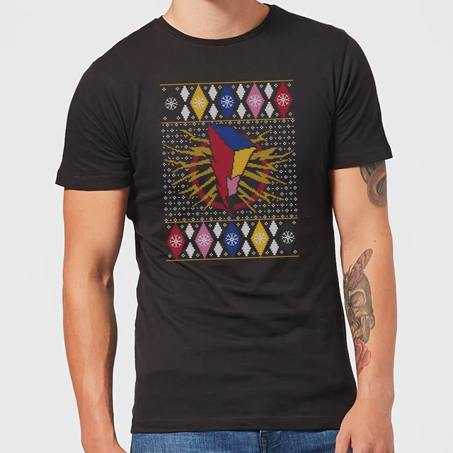Power Rangers Men's Christmas T-Shirt - Black