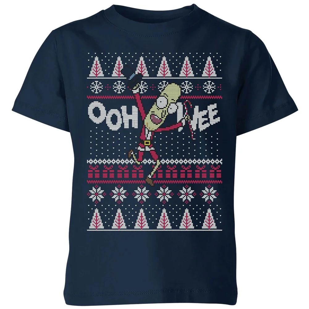 Rick and Morty Ooh Wee Kids' Christmas T-Shirt - Navy - 3-4 Years Image 1