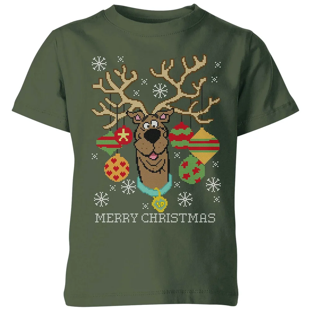 Scooby Doo Kids' Christmas T-Shirt - Forest Green - 3-4 Years Image 1