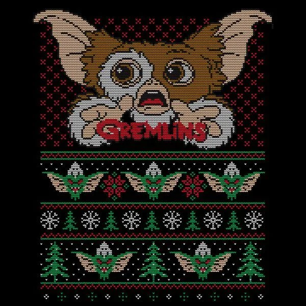 Gremlins Ugly Knit Women's Christmas T-Shirt - Black