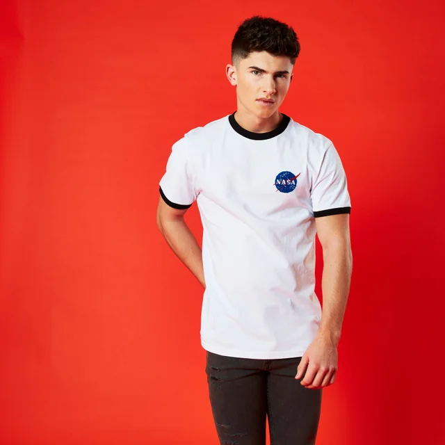 NASA 1969 T-Shirt - White / Black Ringer