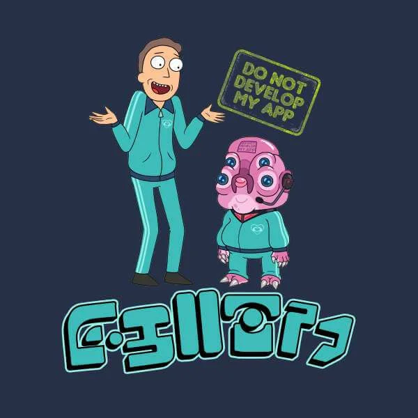 Rick and Morty Do Not Develop My App Sweatshirt - Navy