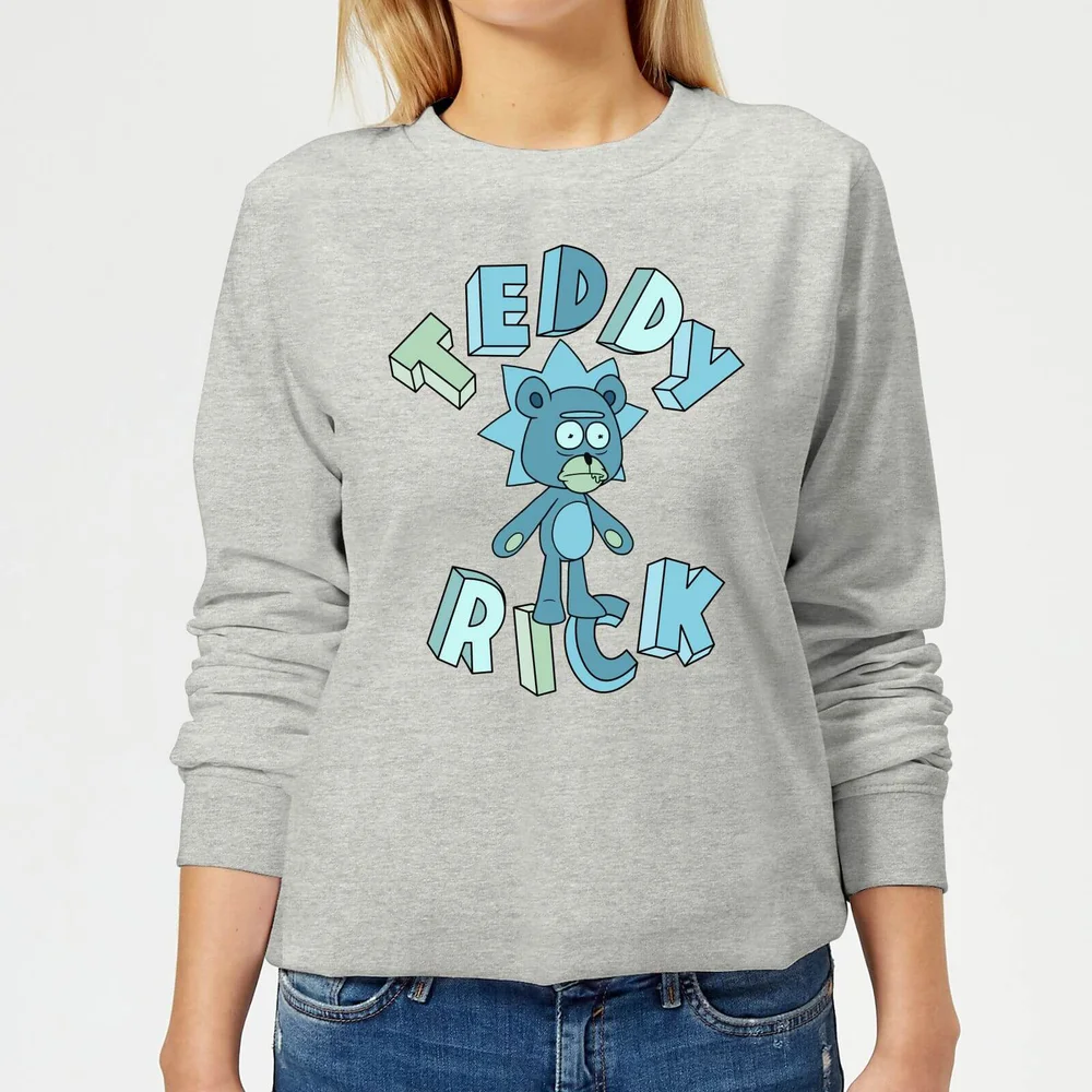 Rick and Morty Teddy Rick Women's Sweatshirt - Grey - 3XL Image 1