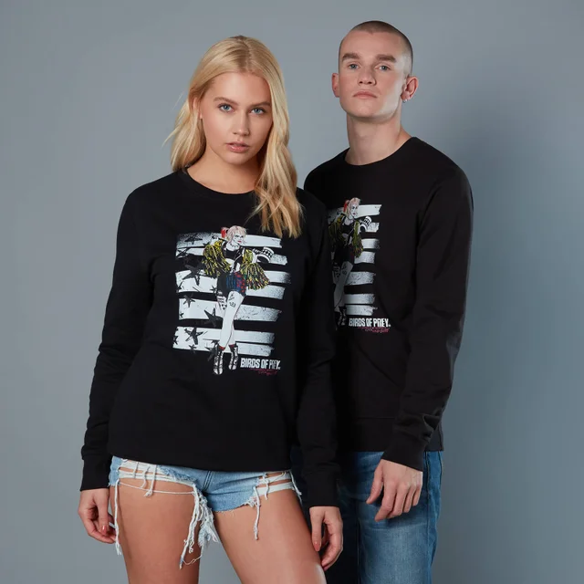 Harley Quinn Block Pannel Unisex Birds of Prey Sweatshirt - Black
