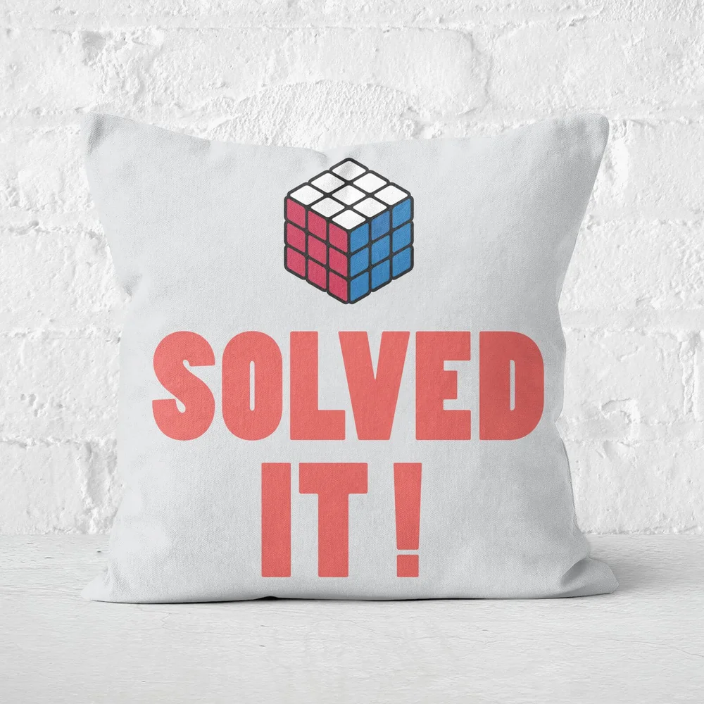 Solved It! Messed Up! Square Cushion - 50x50cm - Soft Touch Image 1