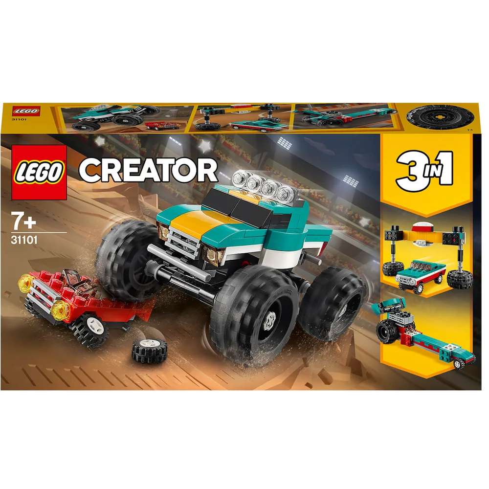 LEGO Creator: 3in1 Monster Truck Demolition Car Toy (31101) Image 1