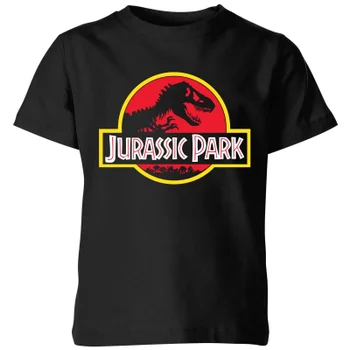 Classic Jurassic Park Logo Kids' T-Shirt - Black