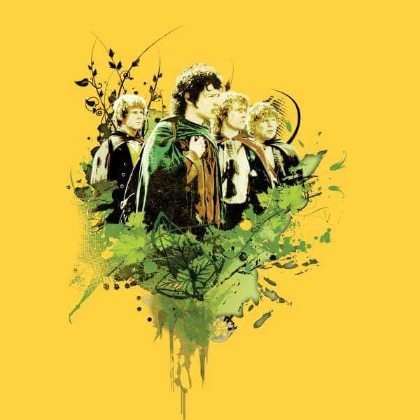 The Lord Of The Rings Hobbits Men's T-Shirt - Yellow