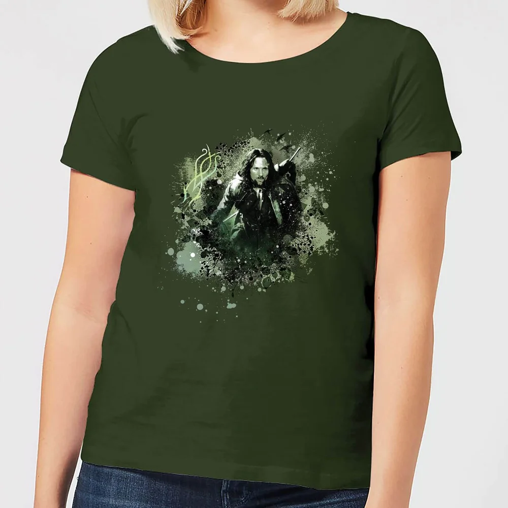 The Lord Of The Rings Aragorn Colour Splash Women's T-Shirt - Forest Green - XS Image 1