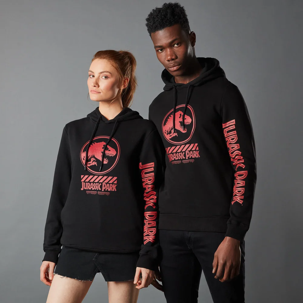 Jurassic Park Primal Warning Unisex Hoodie - Black - S Image 1