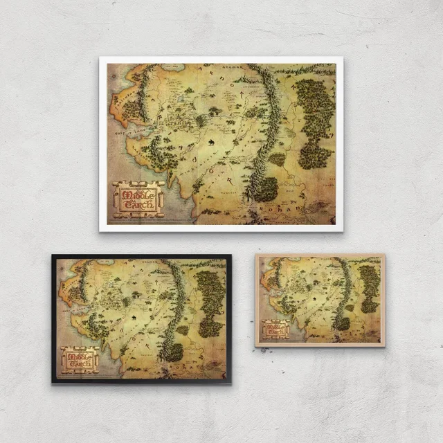Lord Of The Rings Map Giclee Art Print