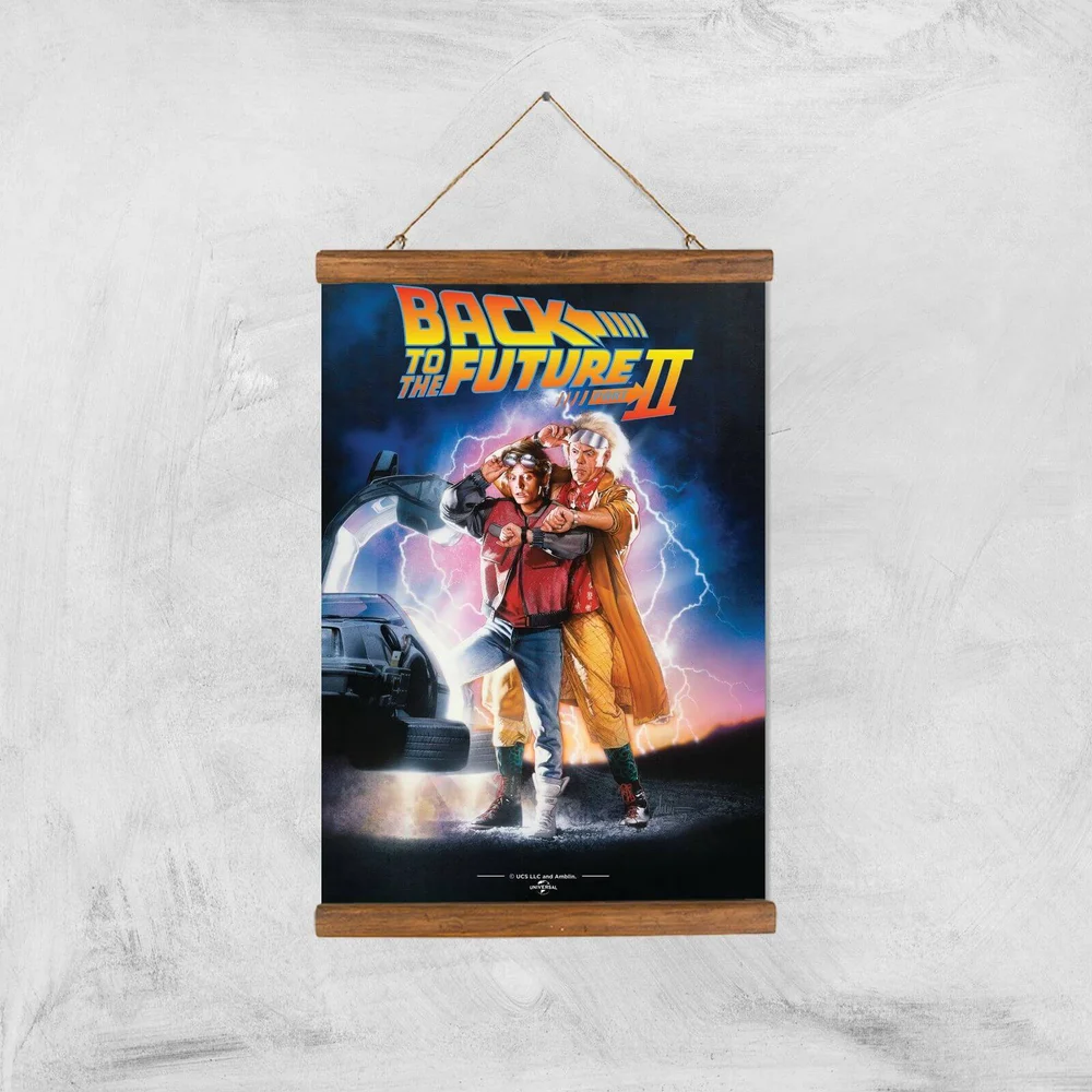 Back To The Future Part 2 Giclee Art Print - A3 - Wooden Hanger Image 1