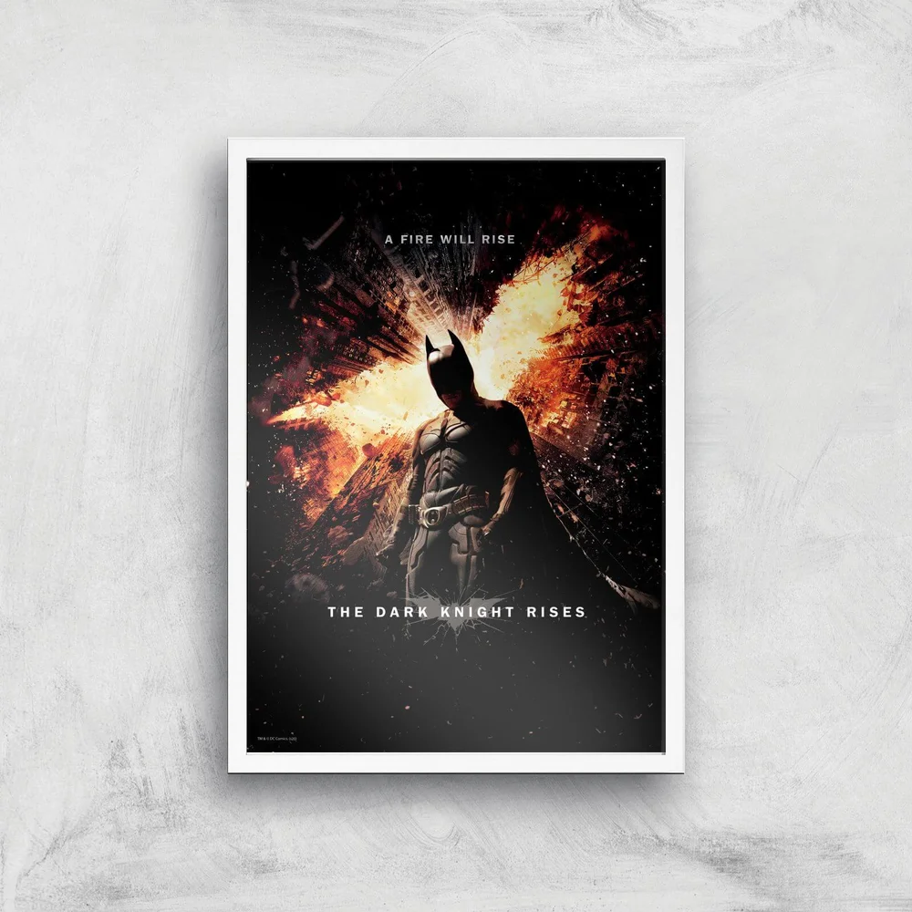 The Dark Knight Rises Giclee Art Print - A3 - White Frame Image 1