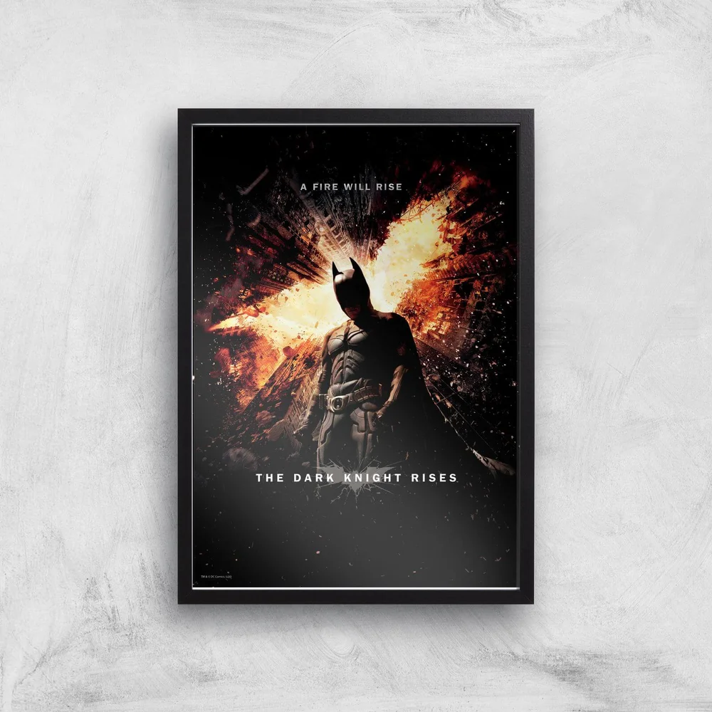 The Dark Knight Rises Giclee Art Print - A2 - Black Frame Image 1