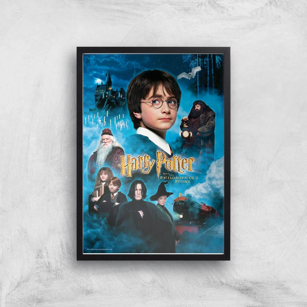 Harry Potter and the Philosopher's Stone Giclee Art Print - A2 - Black Frame Image 1